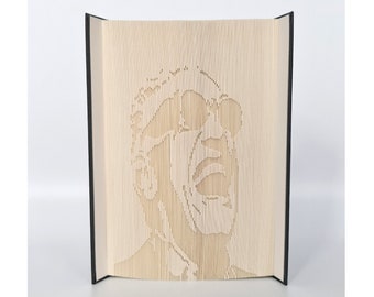 Buchkunst Ray Charles gefaltetes Buch Book Art Bookfolding Geschenk Unikat