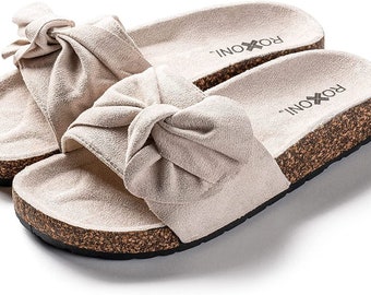 RUGAI-UE Bow tie,sandals,casual bow,flat bottomed toe sandals. RUGAI-UE Bow tie,sandals,casual bow,flat bottomed toe sandals.
