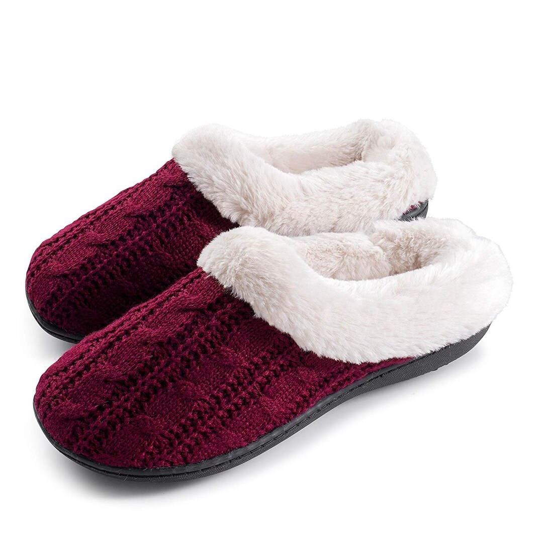 Roxoni Women's Slippers Cable Knit Super Cozy Comfort Clog - Etsy