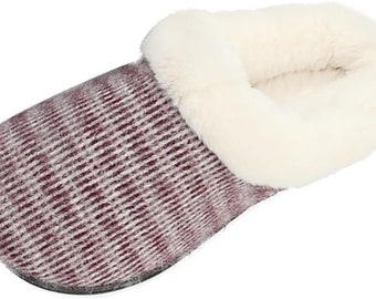 Pupeez Kid's Girl Memory Foam Comfort Plush Fleece Lined House Slipper - Mohair Upper Clog - Soft & Comfortable