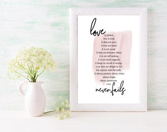 Love Is Patient, Kind | Decor Print, Wall Art (unframed)