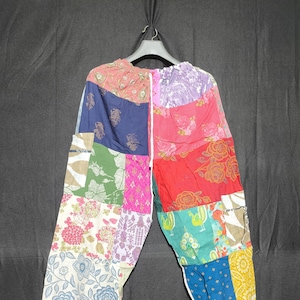 Handmade Patchwork Cotton Harem Pants: Unisex Hippie Joggers