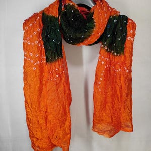Traditional Rajasthani Bandhani Bandhej Party wear Chunri, Multicolor Scarves For Women, Gift For Her.