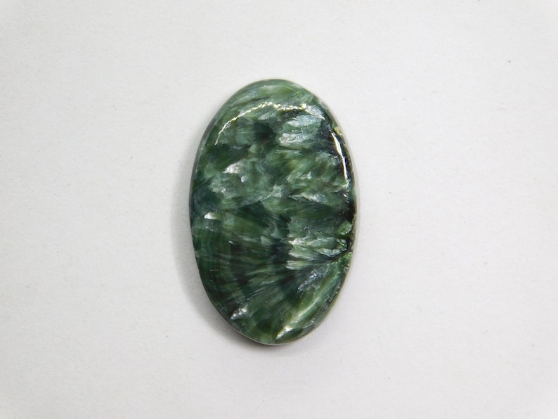 Green Seraphinite for jewelry 26 Cts Top Quality Natural Seraphinite Cabochons Seraphinite gemstone Seraphinite Loose stone A-3107