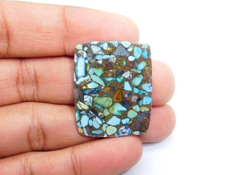Gorgeous A-3046 Copper Turquoise Cabochon Handmade Copper Turquoise Loose Stone For Jewelry 20 Cts Natural Copper Turquoise Gemstone