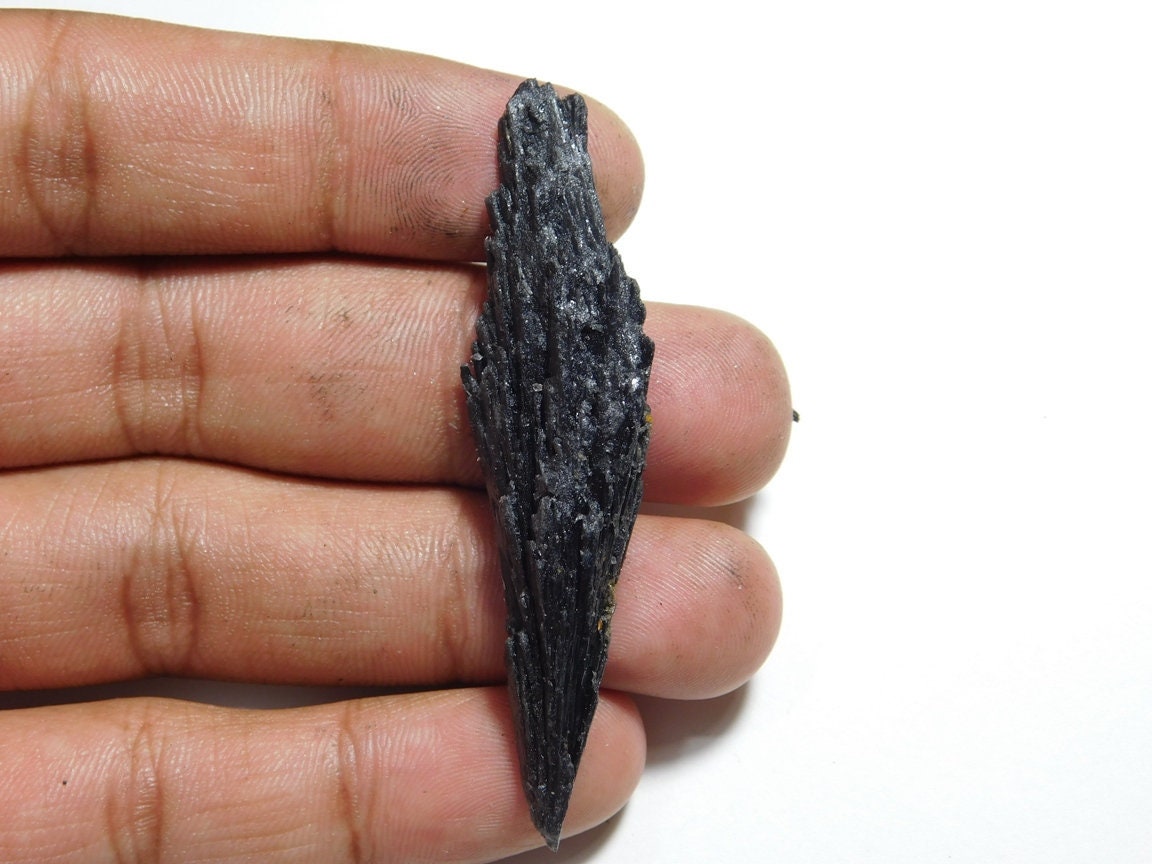 Black kyanite blade natural raw stone Natural Blades Etsy