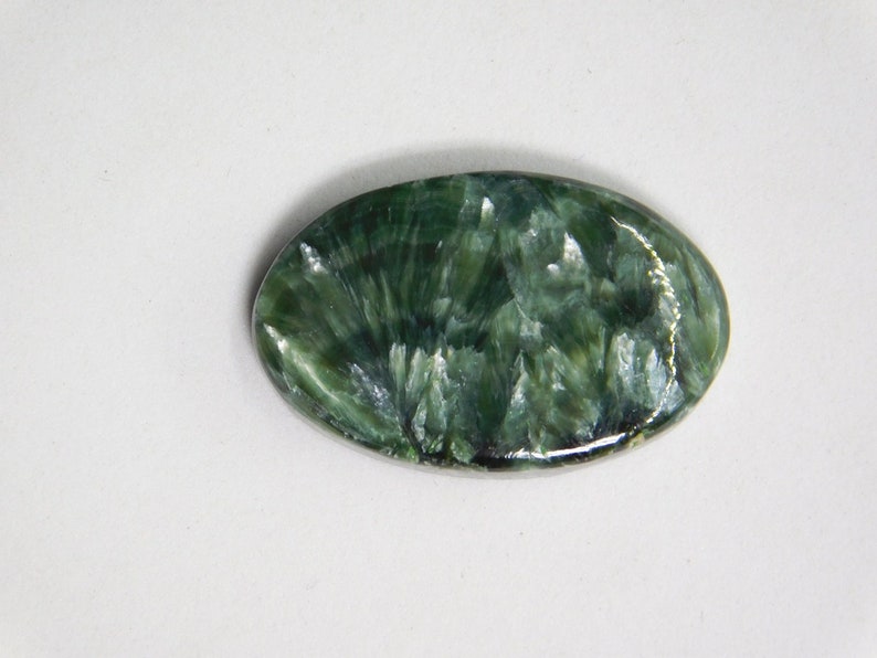 Green Seraphinite for jewelry 26 Cts Top Quality Natural Seraphinite Cabochons Seraphinite gemstone Seraphinite Loose stone A-3107