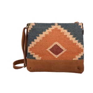 Rudhira Crossbody bag, Kilim Carpet Handbag, for daily use, Best Gift for Her, for women for girl image 3