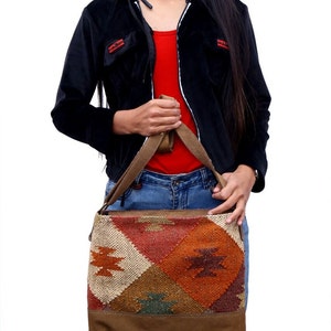 Rudhira Crossbody bag, Kilim Carpet Handbag, for daily use, Best Gift for Her, for women for girl