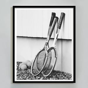 Timeless Vintage Tennis Racket Poster, Tennis Poster, Beverly Hills Art, Classy Club, Tennis Art, Vintage Tennis, Wall Art, Digital Download