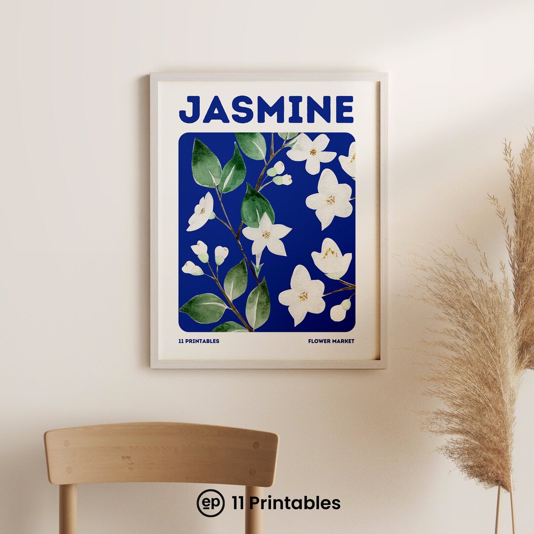 Jasmine Poster, Floral Print, Flower Print, Jasmine, Wall Art