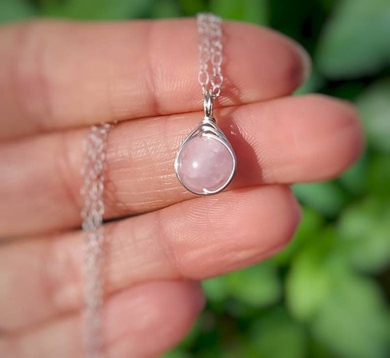 Morganite crystal necklace deals