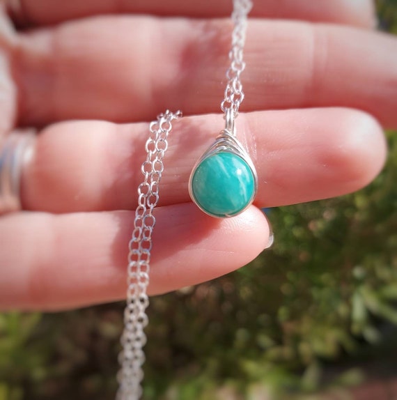 Amazonite Sterling Silver Necklace 