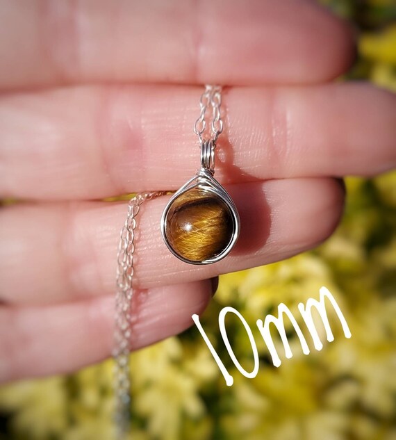 Tigers eye shop silver necklace