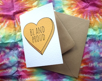 A6 Bi greeting card | Bisexual | LQBTQ+ pride | Love heart | LGBTQIA gift | Coming out card | Bi visibility