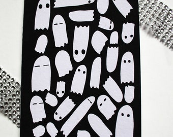 A6 Ghost greeting card | Halloween | Birthday | Cute Ghosts | Personalised | Black and white