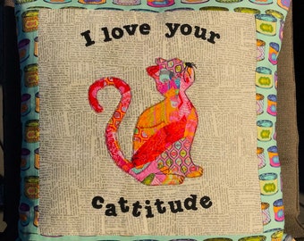 Pattern for Fabric collage Kitty Cat by Naumann, PDF Pattern for instant download
