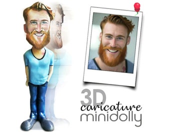Personalized 3D Caricature Figurine: Hand-Painted Custom Sculpture