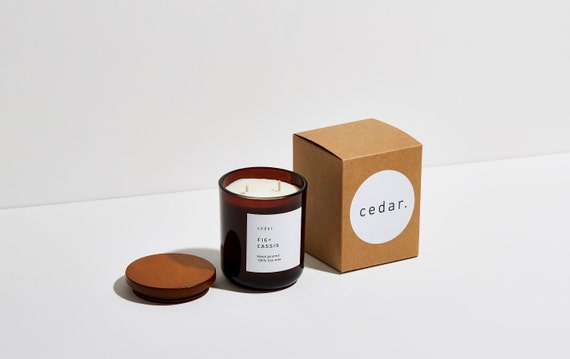 Fig + Cassis | Soy wax candle | relaxing fragrance | luxury candle | hand poured | vegan | 300ml | 55 hour burn