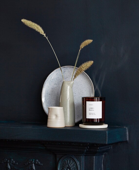 Lime + Basil | Soy wax candle | Soy wax candle | Hand poured | Luxury | Vegan | 300ml | 55 hour burn
