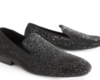 Mens Black Patent  Loafers