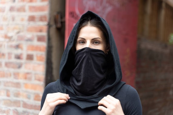 Hood Scarf, Black Balaclava,full Face Mask, Ninja Costume