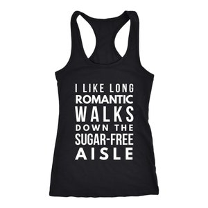 SUGAR FREE AISLE Workout Cross fit Yoga Barre Fitness Tank - Next Level Racer back Tank