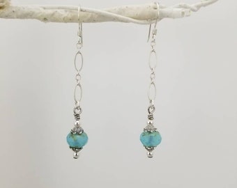 Icy Blue Delicate Crystal Drop Earrings