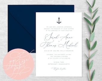 nautical invitation etsy