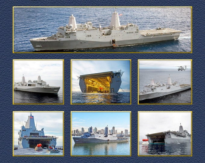 USS Anchorage LPD-23 Custom Personalized 16" X 20" Print of US Navy Ships Unique Gift Idea for any Occasions
