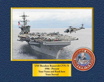 US USS Theodore Roosevelt CVN-71 Embroidered Decorative Patch