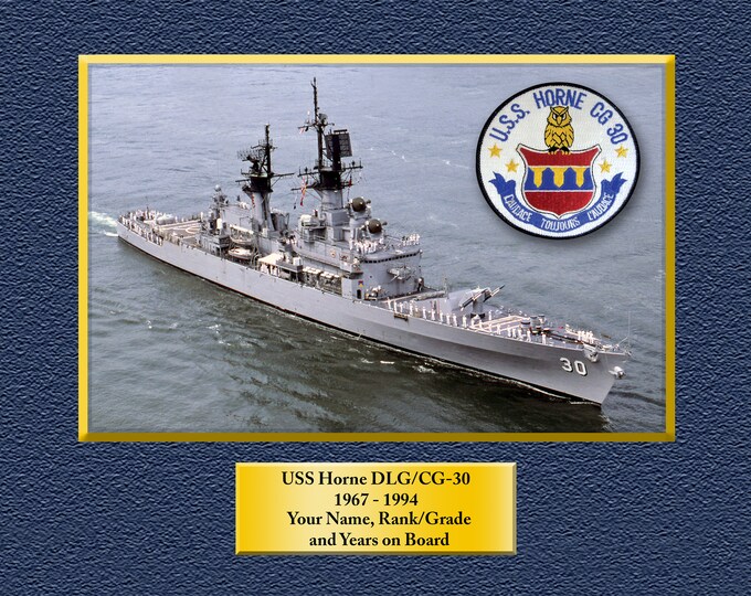 USS Horne CG-30 Custom Personalized 8.5 X 11 Print of US Navy Ships Unique Gift Idea for any Occasions