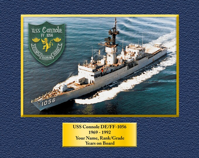 USS Connole FF-1056 Custom Personalized 8.5 X 11 Print of US Navy Ships Unique Gift Idea for any Occasions