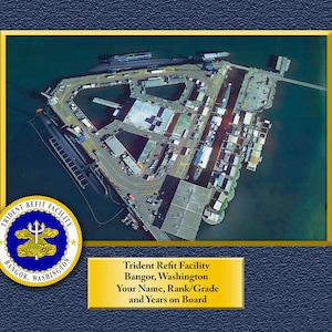 Trident Refit Facility, Bangor WA. Custom Personalized 8.5 X 11 Print of US Navy Ships Unique Gift Idea for any Occasions