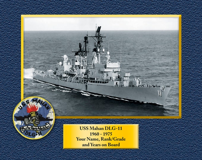 USS MAHAN DLG11/DDG42 Custom Personalized 8.5 X 11 Print of US Navy Ships Unique Gift Idea for any Occasions