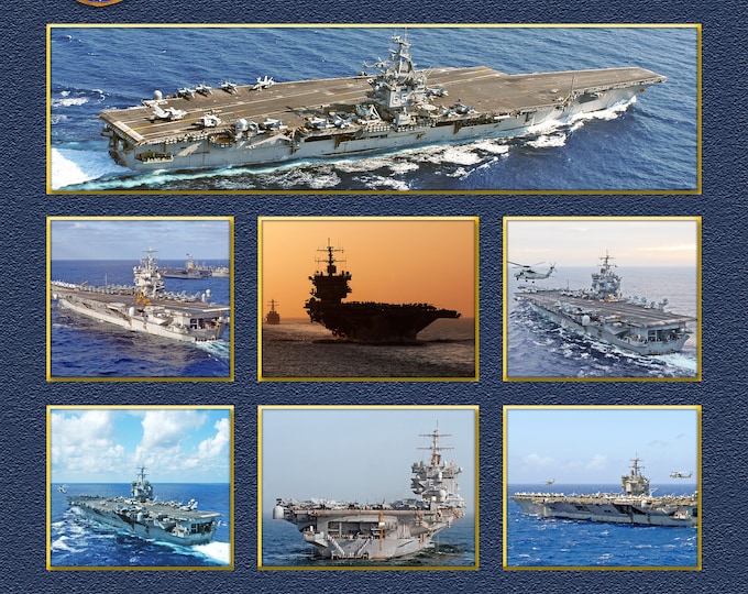 USS Enterprise CVN-65 Custom Personalized 11X14 or 16 X 20 Print on Pro. Paper or Canvas US Navy Ships Unique Gift Idea for any Occasions