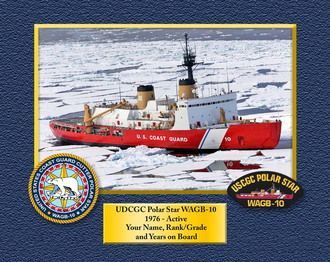 USCGC Polar Star WAGB-10 Custom Personalized 8.5 X 11 Print of US Navy Ships Unique Gift Idea for any Occasions