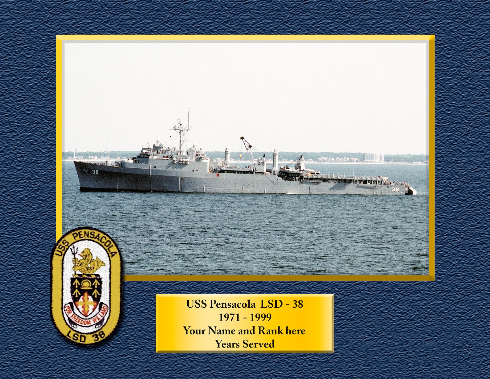 USS Oak Ridge ARDM1 Custom Personalized 8.5 X 11 Print of US Etsy