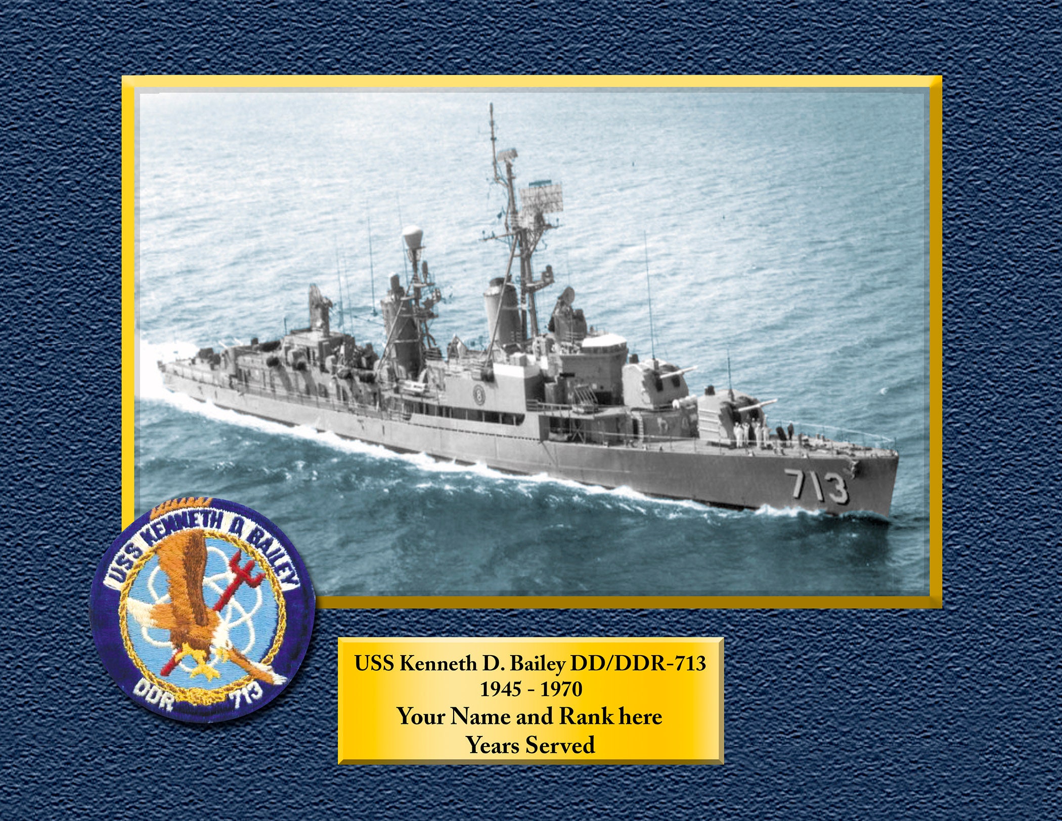 USS Juneau LPD10 Custom Personalized 8.5 X 11 Print of US USS Juneau LPD10 Custom Personalized 8.5 X 11 Print of US