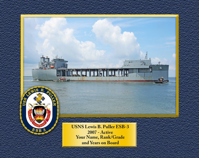 USS Lewis_B. Puller ESB-3 Custom Personalized 8.5 X 11 Print of US Navy Ships Unique Gift Idea for any Occasions