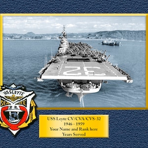 USS Yorktown CVS 10 Personalized Canvas Ship Photo Print Navy Veteran Gift