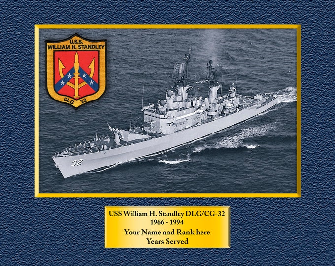 USS William H. Standley DLG/cg-32 Custom Personalized 8.5 X 11 Print of US Navy Ships Unique Gift Idea for any Occasions