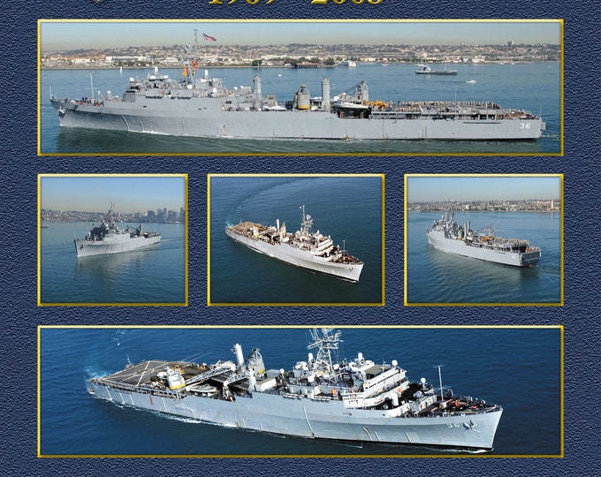 USS Anchorage LSD-36 Custom Personalized 16" X 20" Print of US Navy Ships Unique Gift Idea for any Occasions