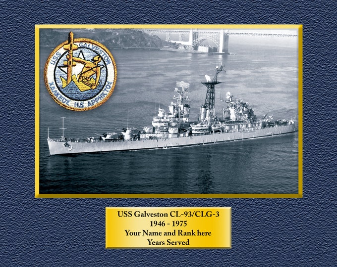 USS Galveston CL93/CLG3 Custom Personalized 8.5 X 11 Print of US Navy Ships Unique Gift Idea for any Occasions