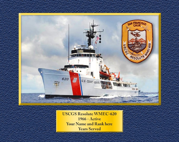 USCGC Resolute WMEC-620 Custom Personalized 8.5 X 11 Print of US Navy Ships Unique Gift Idea for any Occasions