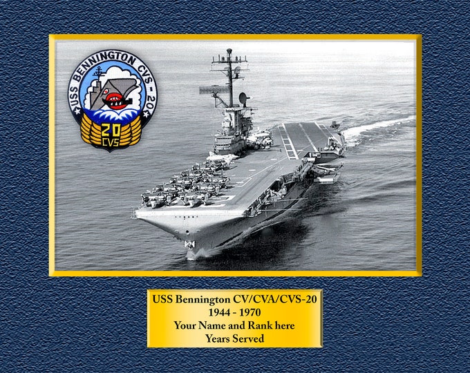 USS Bennington cv/cva/cvs-20 Custom Personalized 8.5 X 11 Print of US Navy Ships Unique Gift Idea for any Occasions