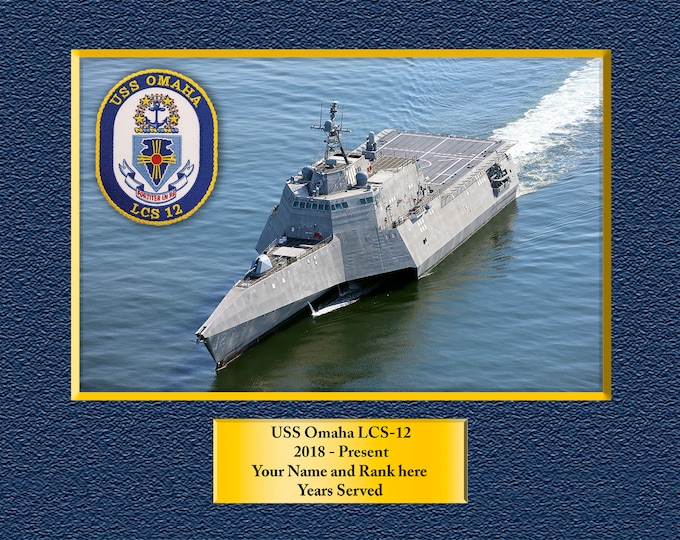 USS Omaha LCS-12 Custom Personalized 8.5 X 11 Print of US Navy Ships Unique Gift Idea for any Occasions