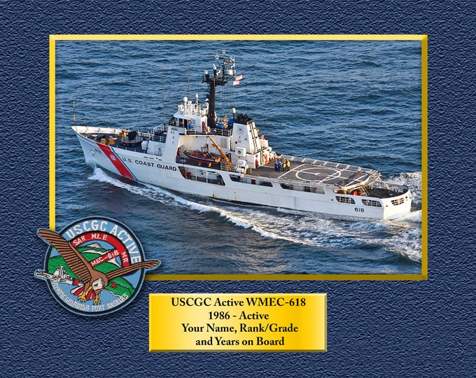 USCGC Active WMEC-618 Custom Personalized 8.5 X 11 Print of US Navy Ships Unique Gift Idea for any Occasions