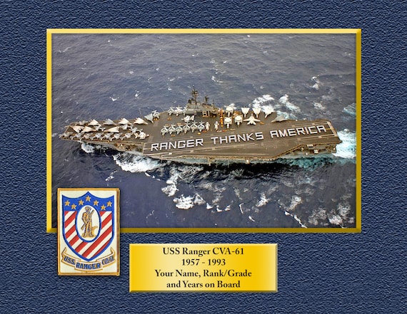USS Ranger CVA 61 Custom Personalized 8.5 X 11 Print of US - Etsy