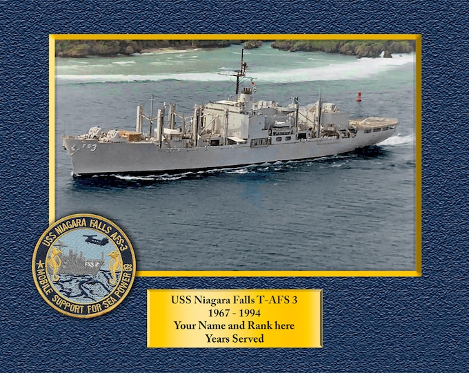 USS Niagara Falls T-AFS-3 Custom Personalized 8.5 X 11 Print of US Navy Ships Unique Gift Idea for any Occasions